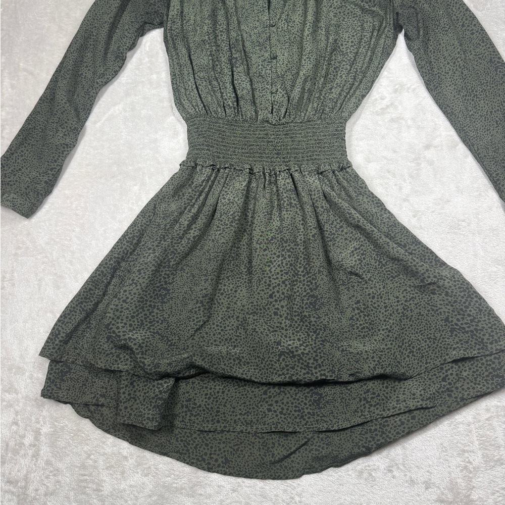 Rails Jasmine Olive Speckled Tiered Button Front … - image 5